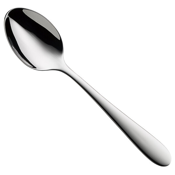 A WMF by BauscherHepp Sara stainless steel serving spoon with a silver handle.