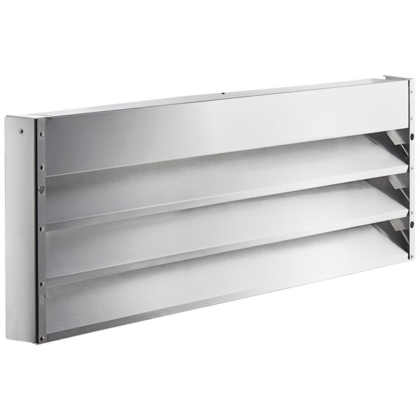 An Avantco stainless steel front grille for refrigeration equipment with vent.