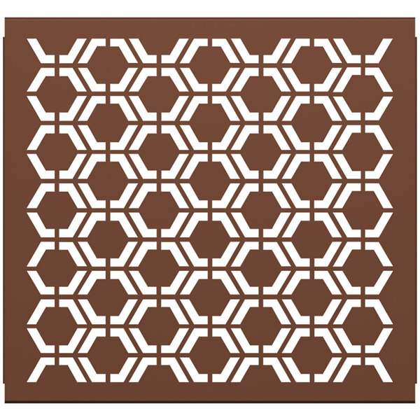 A brown metal hexagonal pattern on a SelectSpace partition panel.