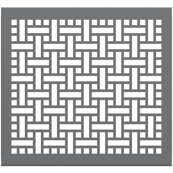 A grey square with a pattern of white rectangles.