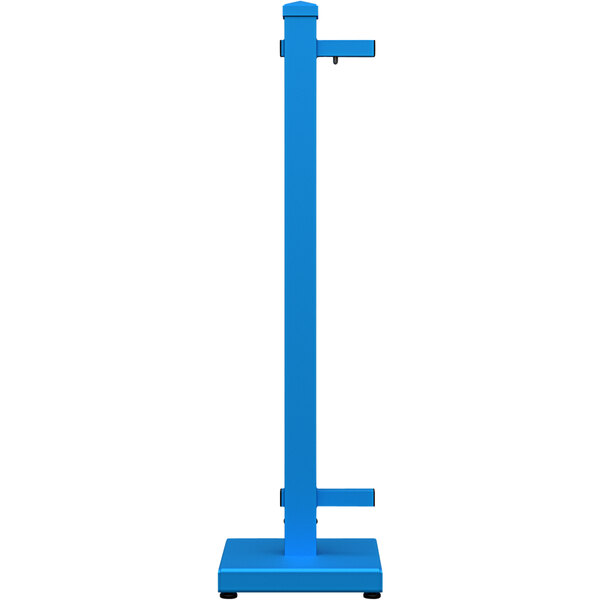 A sky blue SelectSpace standard end stand with metal base.