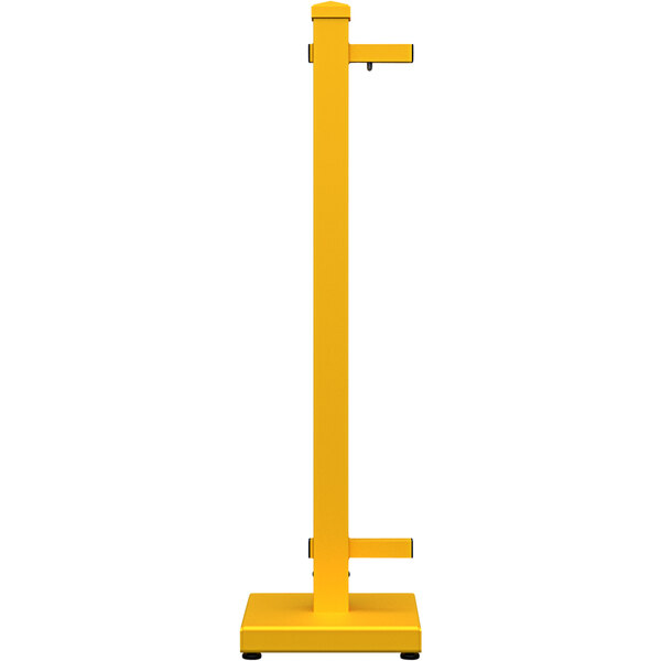 A bright yellow SelectSpace end stand with a handle.