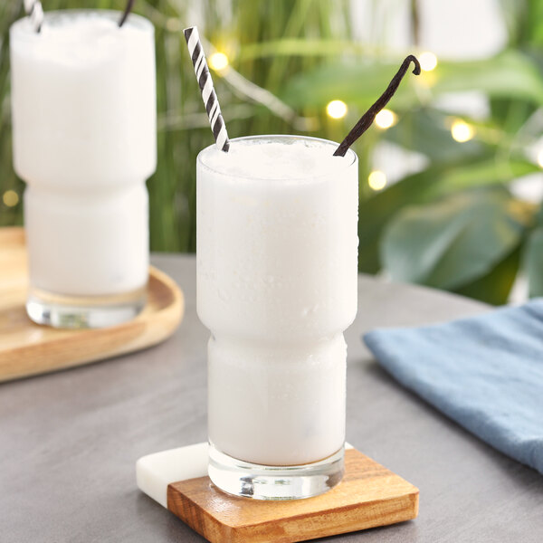 A glass of milkshake made with Fanale Vanilla Powder.