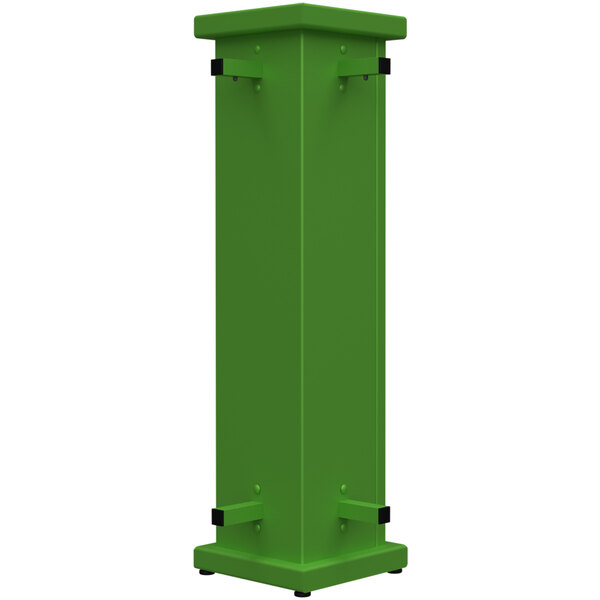 A green rectangular SelectSpace corner planter with black legs.