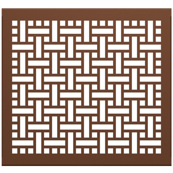 A brown square with a white square weave pattern.