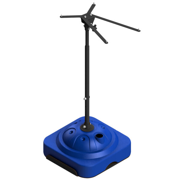 An AeroGlove pedestal stand with a black pole on top.