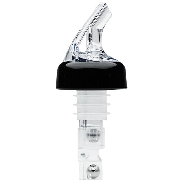A Franmara black and clear bottle stopper.