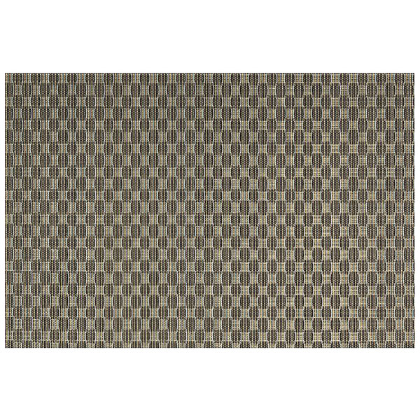 A bronze woven vinyl rectangle placemat with a honeycomb pattern.
