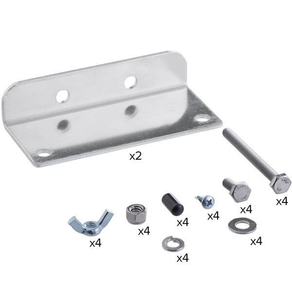 A metal bracket assembly with screws for a VacPak-It wrapping machine.