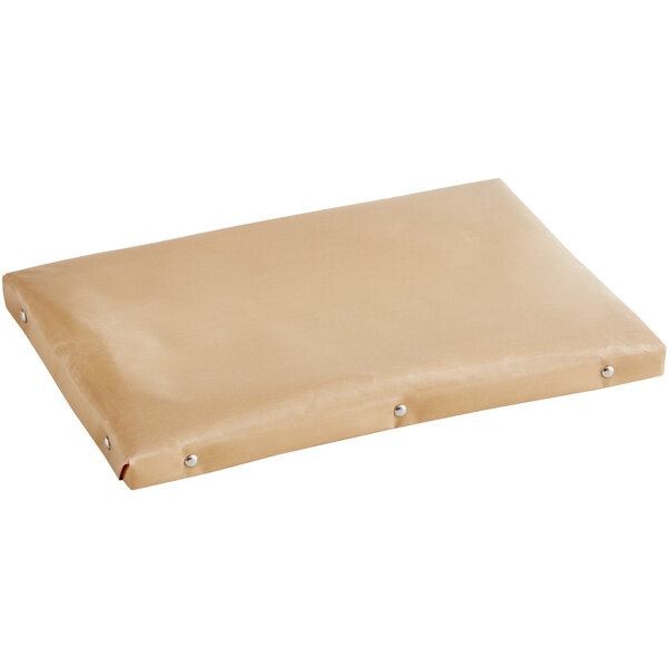 A tan VacPak-It PTFE hot plate cover with holes.