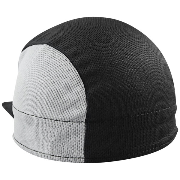 A black and gray Headsweats Shorty Cap with a mesh panel.