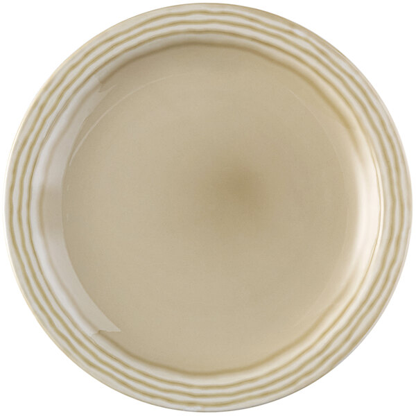 A Dudson Harvest Norse china plate with a linen embossed narrow rim.