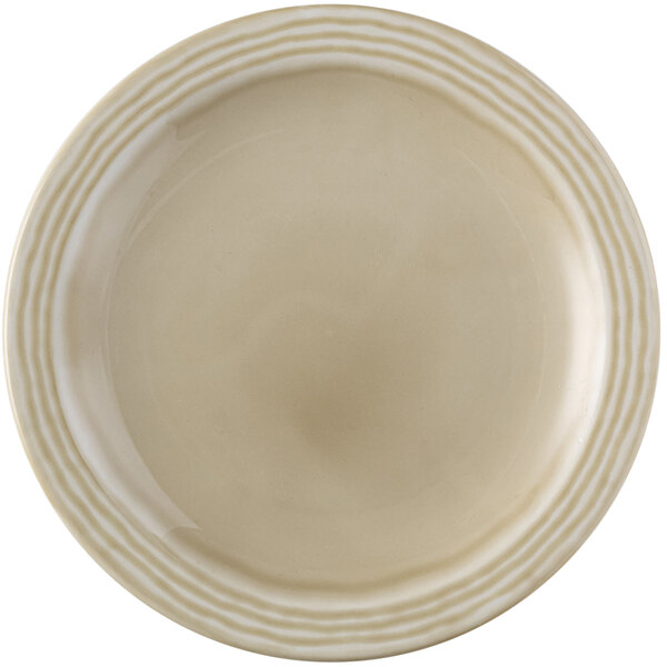 A Dudson Harvest Norse china plate with a linen embossed design.