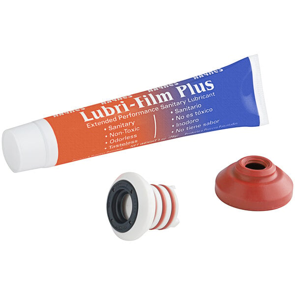 A white and red tube of Narvon lubricant with a black ring on the cap.