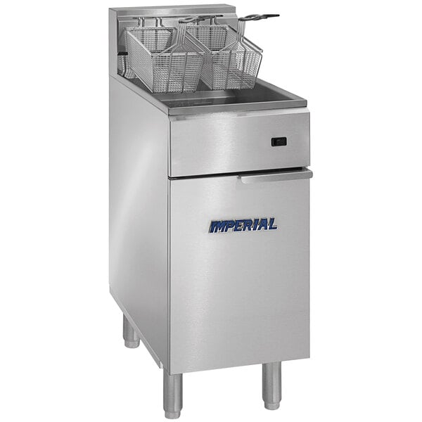 An Imperial Range electric fryer with a basket.