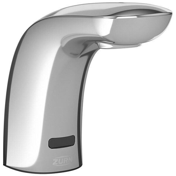 A Zurn Cumberland series electronic faucet with a silver touch screen.