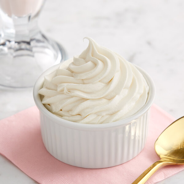 A white bowl of Creamery Ave. soft serve