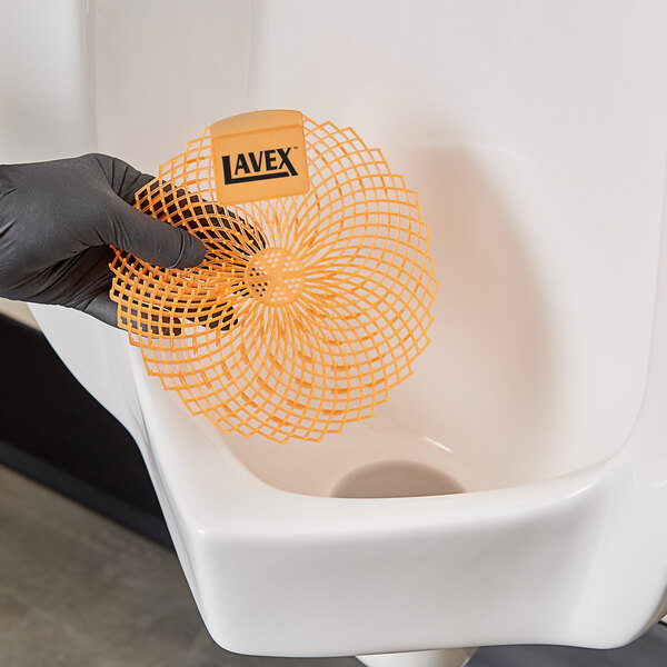 Lavex Mango Scented Gel Urinal Screen - 12/Pack