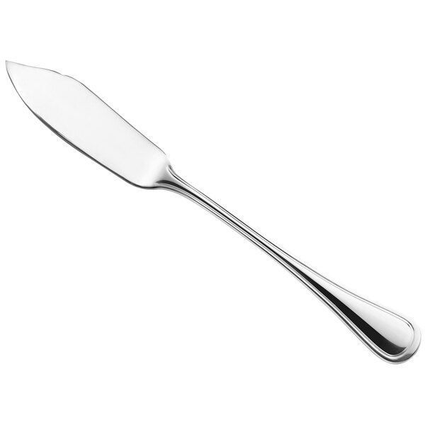 An Amefa Rossini stainless steel fish knife with a long handle.