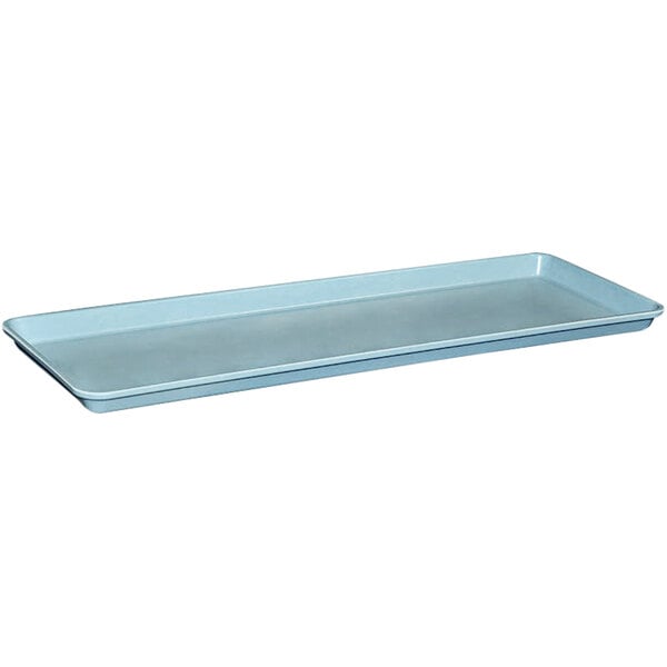 A blue rectangular MFG Tray with a handle.