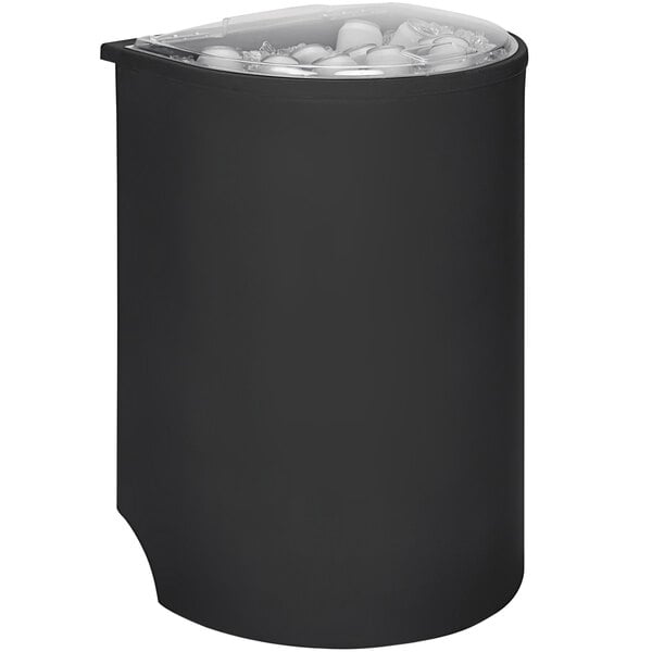 A black rectangular IRP Iceberg insulated beverage cooler with a lid.
