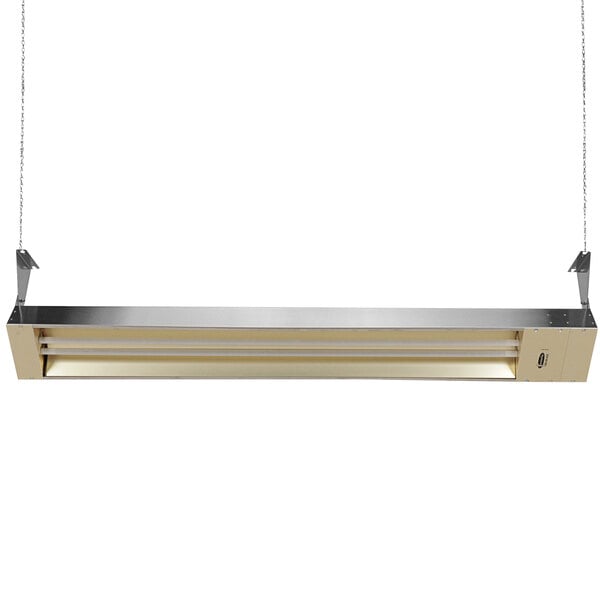 A TPI stainless steel outdoor quartz electric infrared heater on a white background.