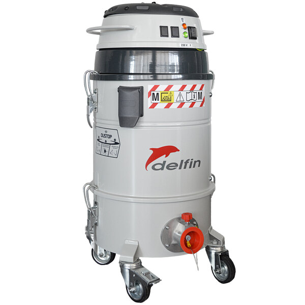 A grey Delfin Industrial MISTRAL 302 TORCH fume extraction system with wheels.