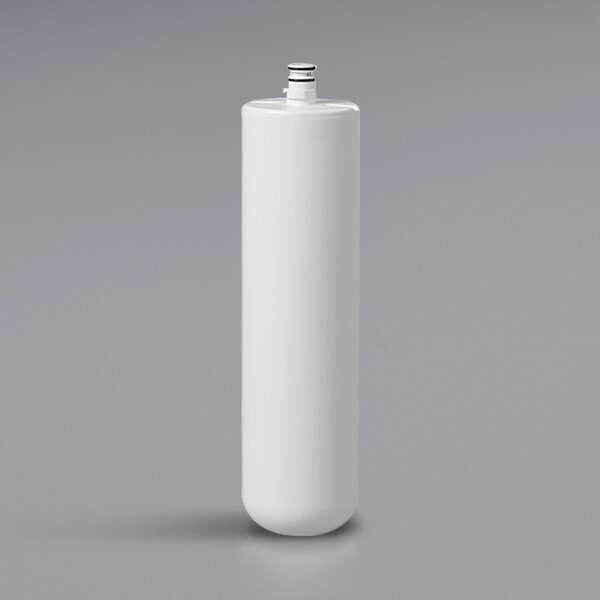 A white cylinder with a black cap.