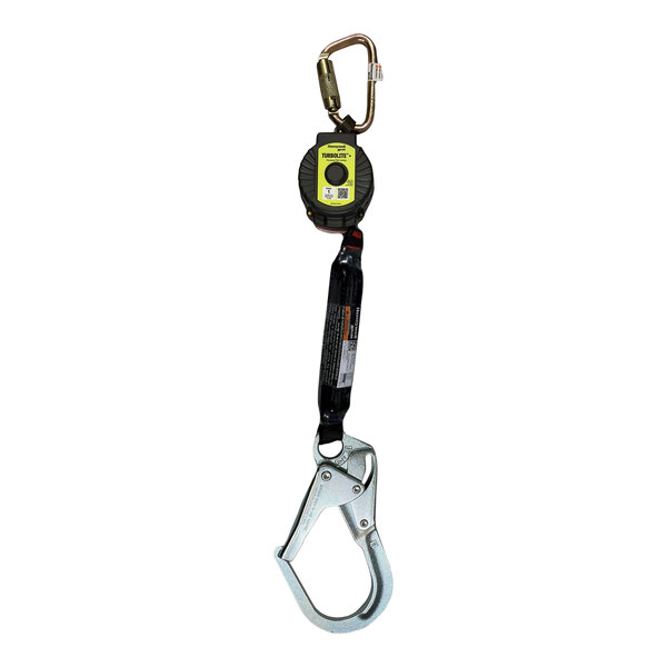 Honeywell Miller TurboLite 6' Personal Fall Limiter with Aluminum Carabiner and Locking Rebar Hook MTL-OHW1-08/6FT