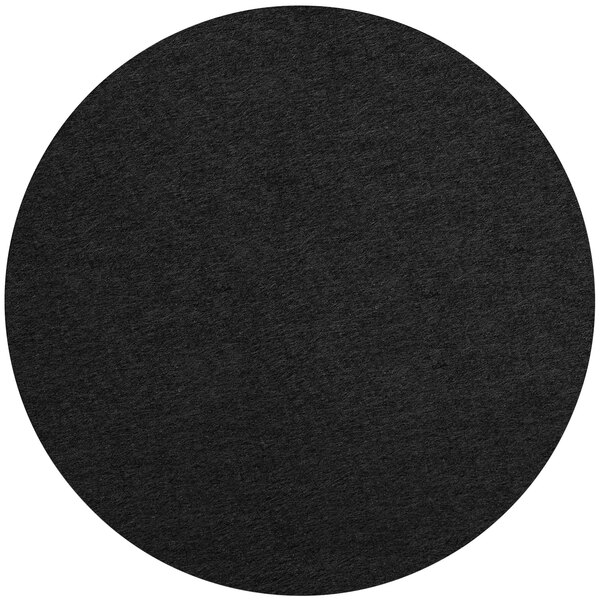 A black flat wall-mounted acoustic circle.
