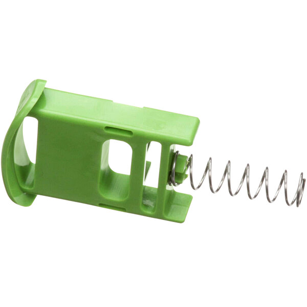 A green plastic Server trigger assembly with a spring.