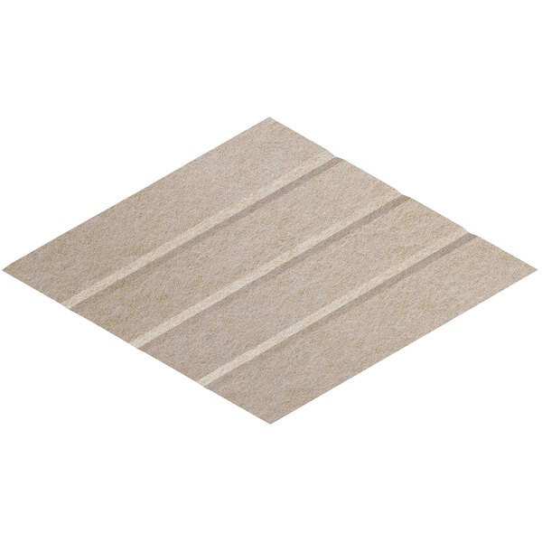 A beige Versare SoundSorb rhomboid acoustic tile with left beveled edges.