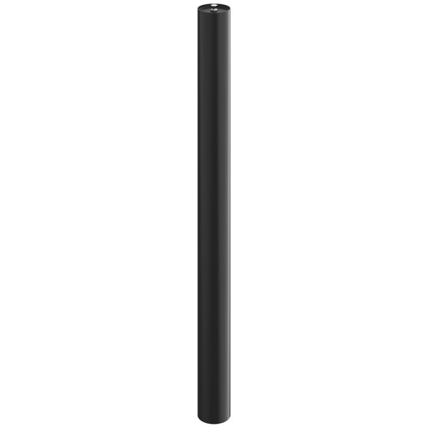 A black cylindrical Lancaster Table & Seating bar height table base column.
