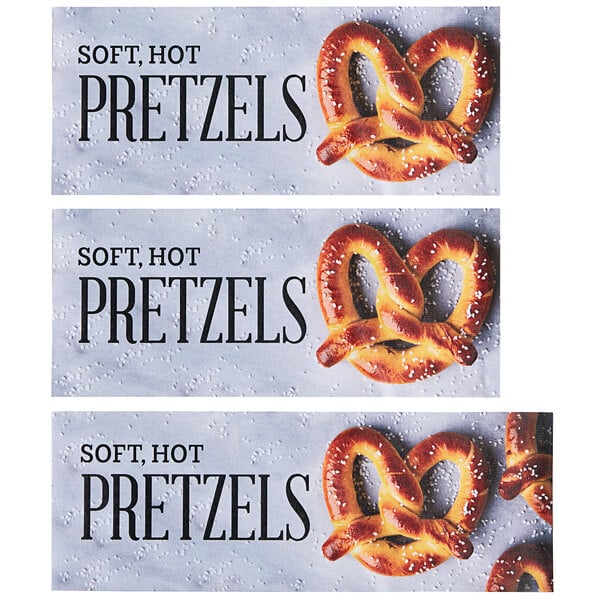 A white decal with the words "Soft Hot Pretzels" and a pretzel icon.