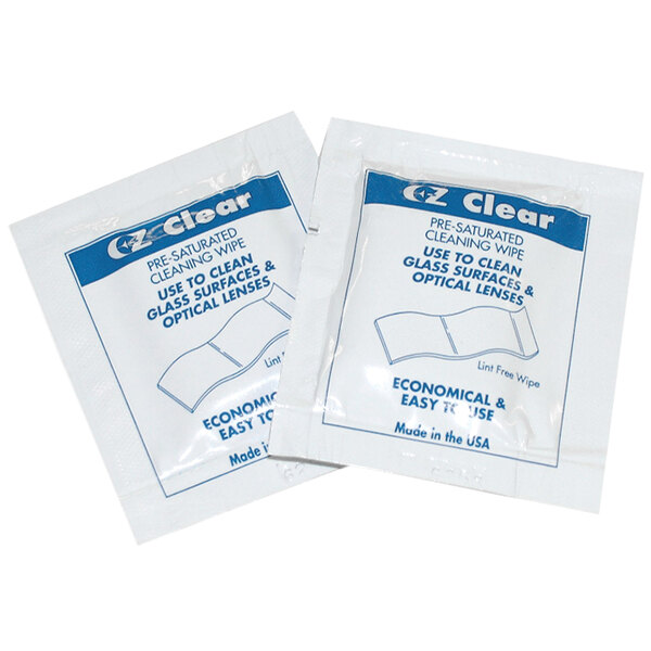 A pack of Controltek USA pre-saturated lens cleaning wipes.