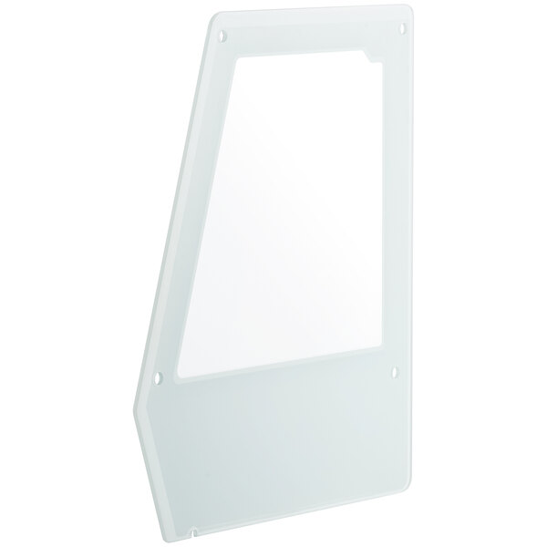 A white rectangular object with a clear glass window.