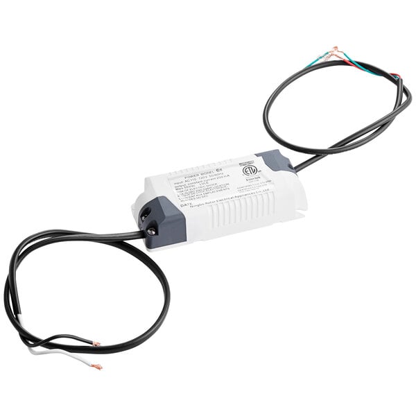An Avantco LED power drive with white and black wires.