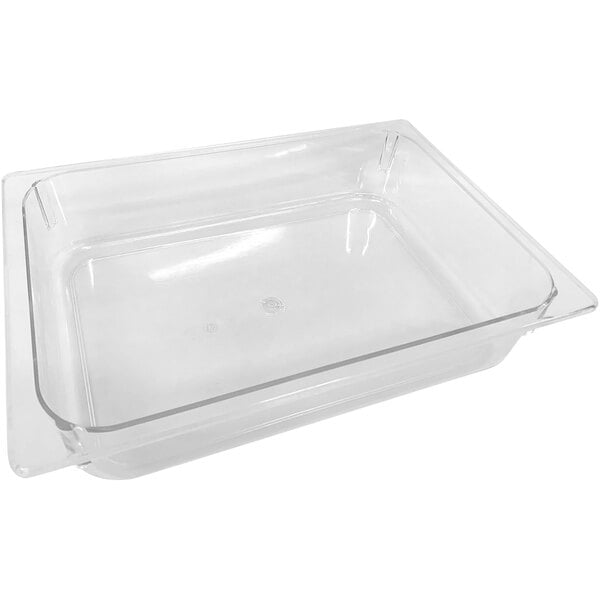 A clear plastic Carpigiani gelato pan with a lid.