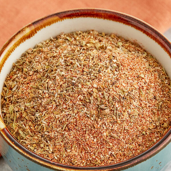 A bowl of Regal Seafood Wing Rub spices.