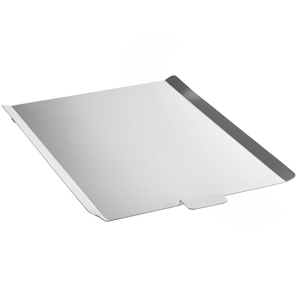 A white rectangular cover with a silver edge.