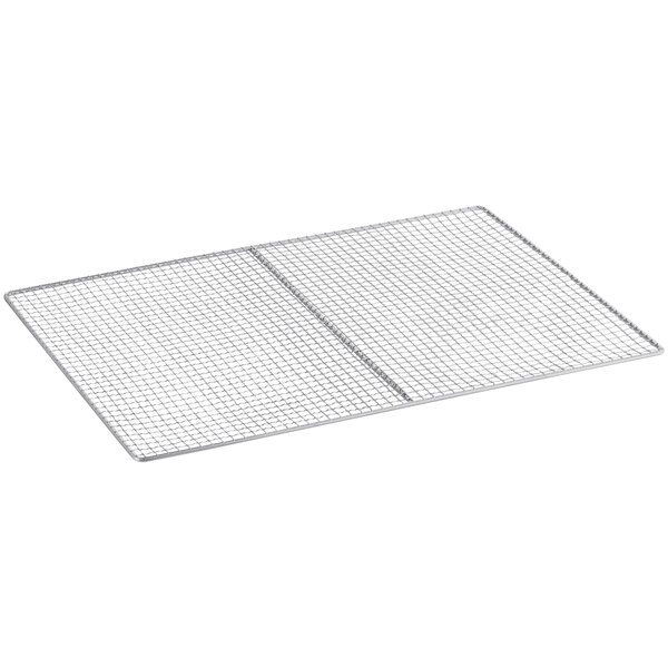 An Avantco wire mesh tray with a grid on it.