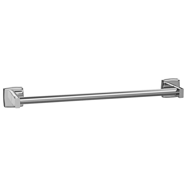 An American Specialties, Inc. stainless steel towel rack with a bright finish and round shape.