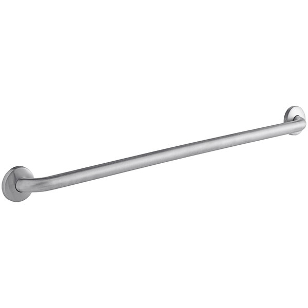 An American Specialties, Inc. peened stainless steel grab bar with snap flange.