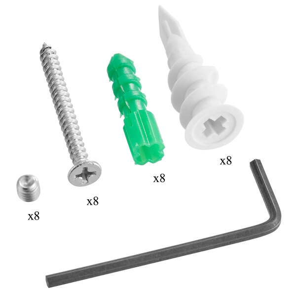 A close-up of a screw and a screwdriver with a green screw.