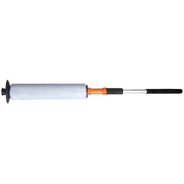 A white and orange Lavex WrapStik with a black handle.