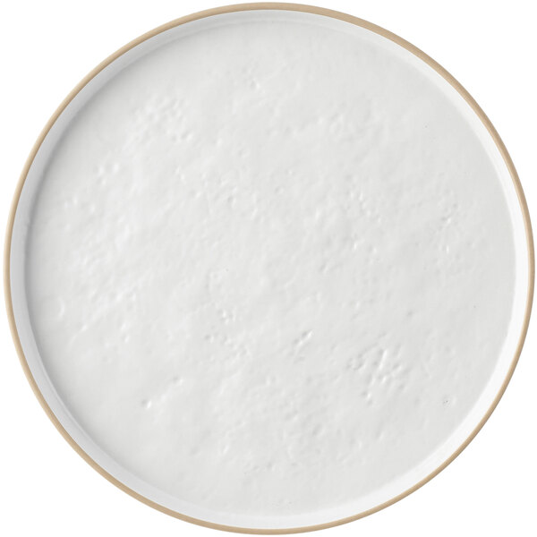 A Tablecraft Europa white melamine serving tray.