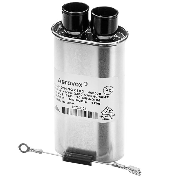 A Solwave Ameri-Series capacitor with black and silver caps.