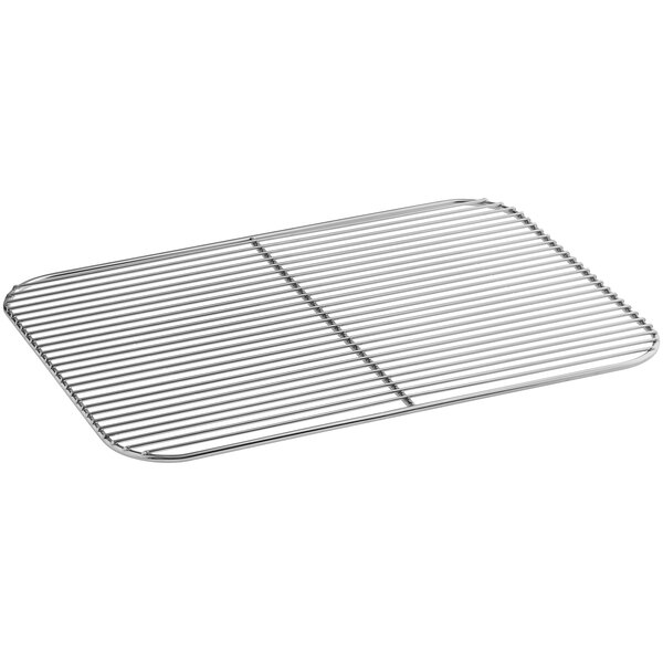 A stainless steel flat wire shelf for a Alto-Shaam cook and hold oven.