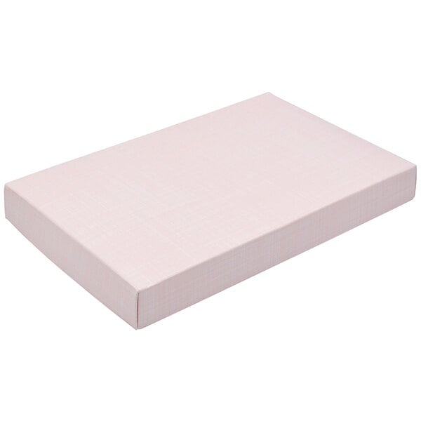 A pink box with a white stripe.