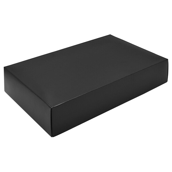 A 2-piece black candy box on a white background.
